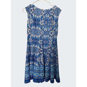 Zarr Collection Blue and White Dress - Size 8